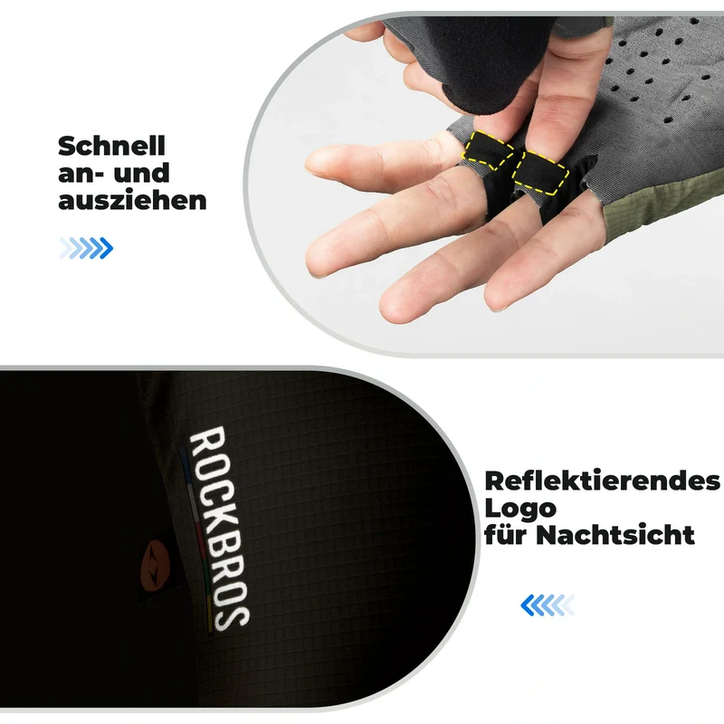 ROAD TO SKY Fahrradhandschuhe Halbfinger Gepolsterte Atmungsaktive