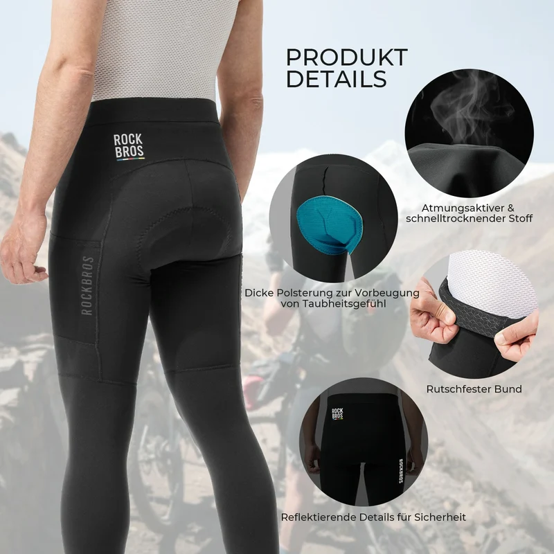 ROAD TO SKY Herren Lange Fahrradhose