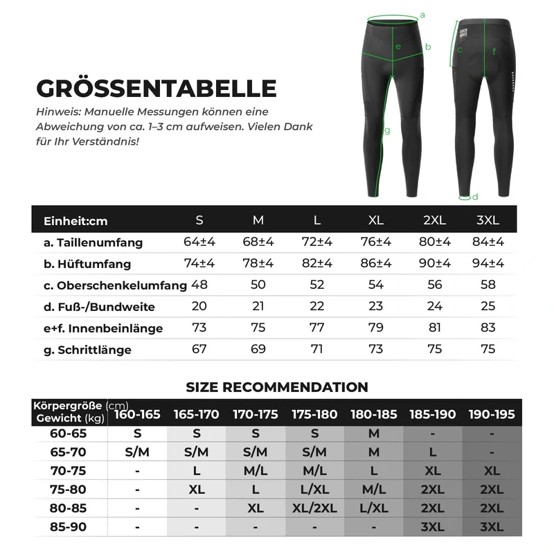 ROAD TO SKY Herren Lange Fahrradhose