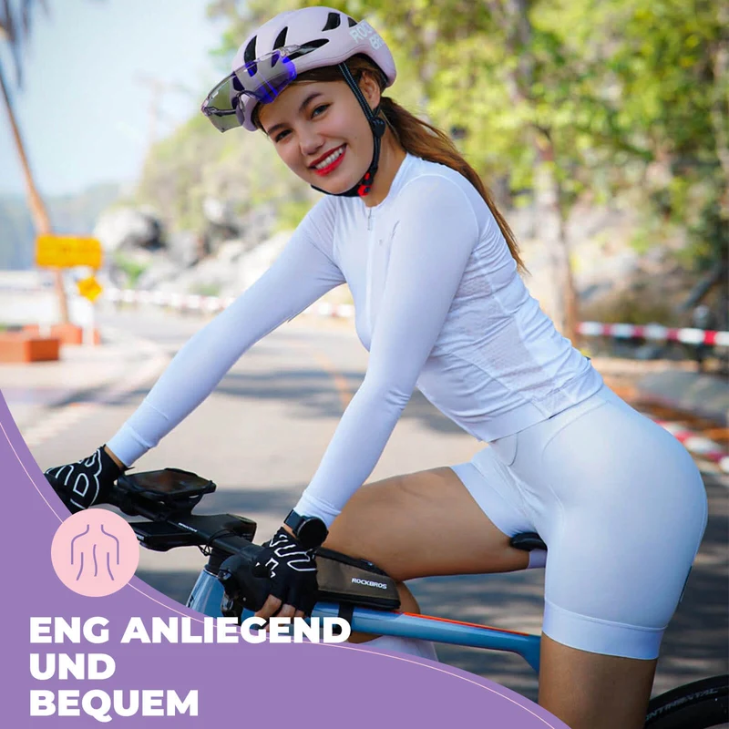 MTB 및 Rennrad를 위한 ROCKBROS TVI Damen Langarm-Radtrikot Fahrradbekleidung