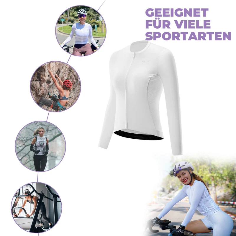 MTB 및 Rennrad를 위한 ROCKBROS TVI Damen Langarm-Radtrikot Fahrradbekleidung