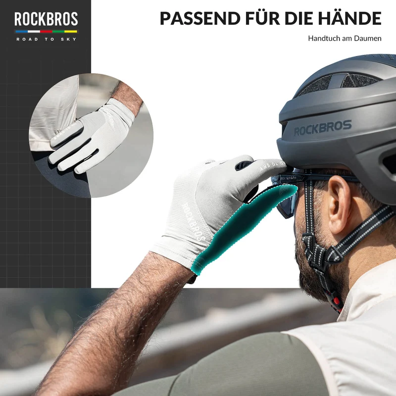 ROAD TO SKY Fahrradhandschuhe mit 터치스크린 Atmungsaktiv Herren/Damen