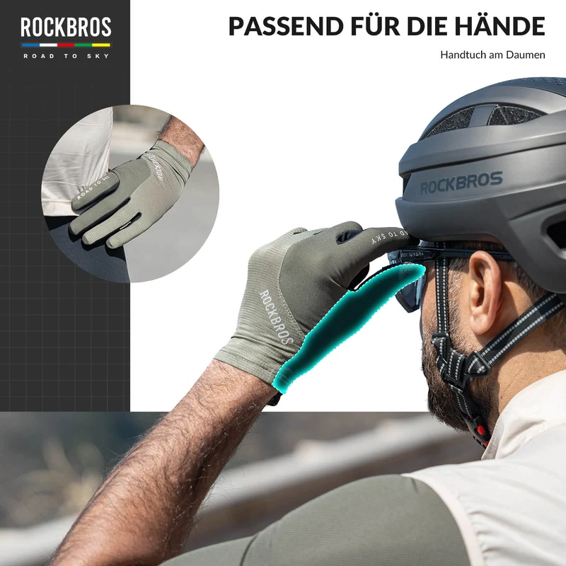 ROAD TO SKY Fahrradhandschuhe mit 터치스크린 Atmungsaktiv Herren/Damen