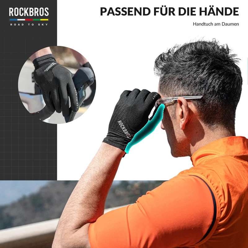 ROAD TO SKY Fahrradhandschuhe mit 터치스크린 Atmungsaktiv Herren/Damen