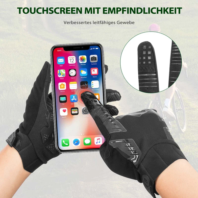 ROCKBROS Fahrrad Handschuhe Touchscreen-Design fir Outdoor Aktivitéiten Unisex