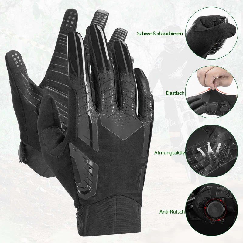ROCKBROS Fahrrad Handschuhe Touchscreen-Design fir Outdoor Aktivitéiten Unisex