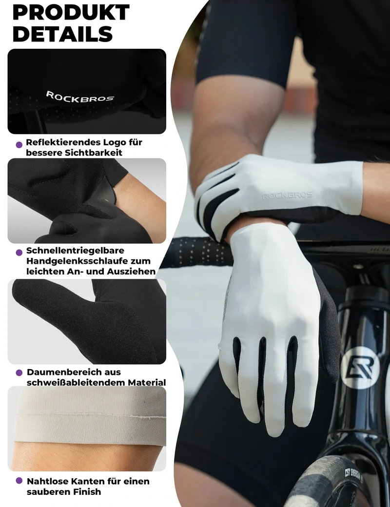 Fahrradhandschuhe – rutschfest & stoßabsorbierend mit SBR-Polster