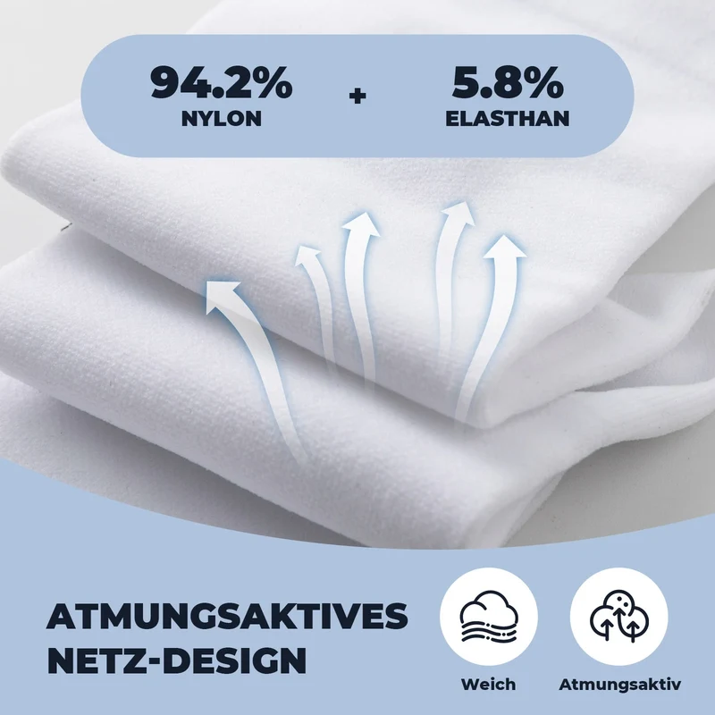 Rennrad Socken, Atmungsaktive Fahrrad Socken mit Verstärkter Ferse & Rutschfestem Schaft 2 Paar