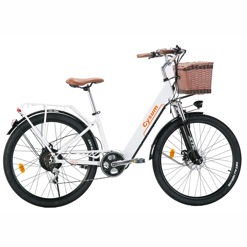 CYSUM T1 Pro Electric Tricycle Bike 48V 250W Three-Wheeled Electric Bike, 16" Cargo Tricycle E-Bike with 22Ah Battery Pedal-Assist Electric bicycle