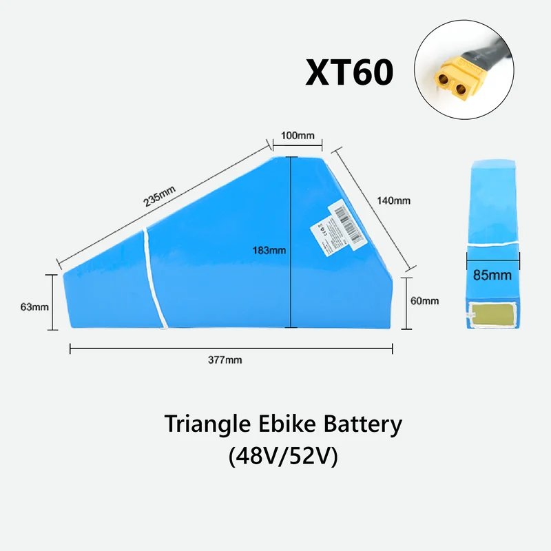eSoulbike™ 72V 52V 48V Electric Bike Triangle Battery