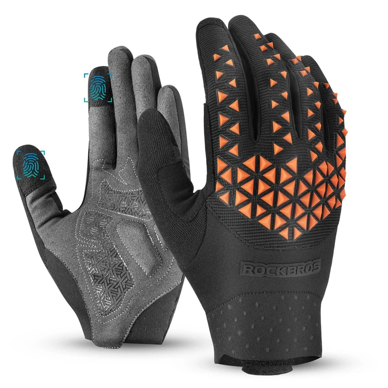 ROCKBROS Fahrradhandschuhe Winter Herren rutschfest Touchscreen