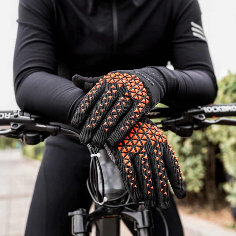 ROCKBROS Fahrradhandschuhe Winter Herren rutschfest Touchscreen