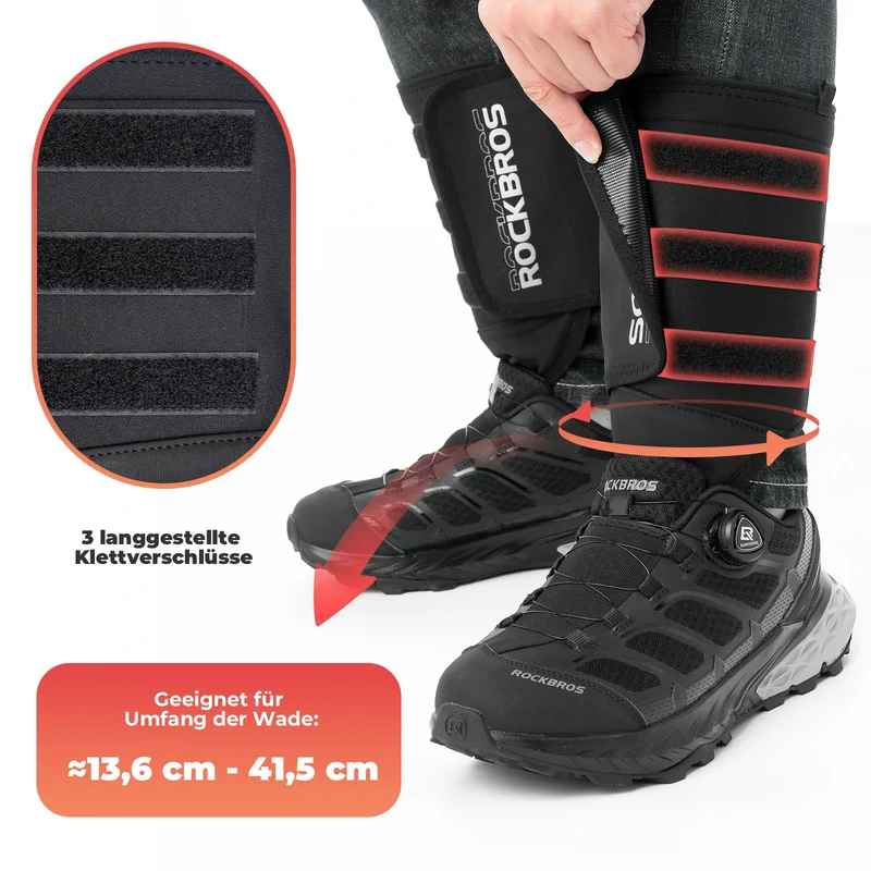 Zehenwärmer Wiederverwendbar, Winddichte Beinschutz Winter Zehenwärmer mit Knöchelschutz