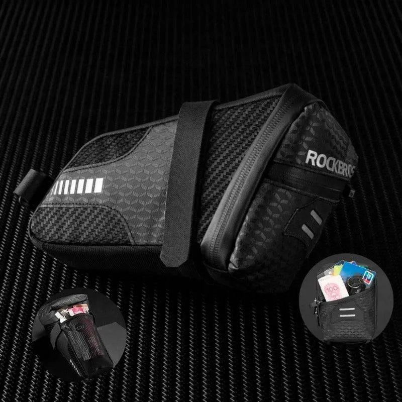 ROCKBROS Fahrrad Satteltasche mit 2 Zusätzliche Taschen 1,5L