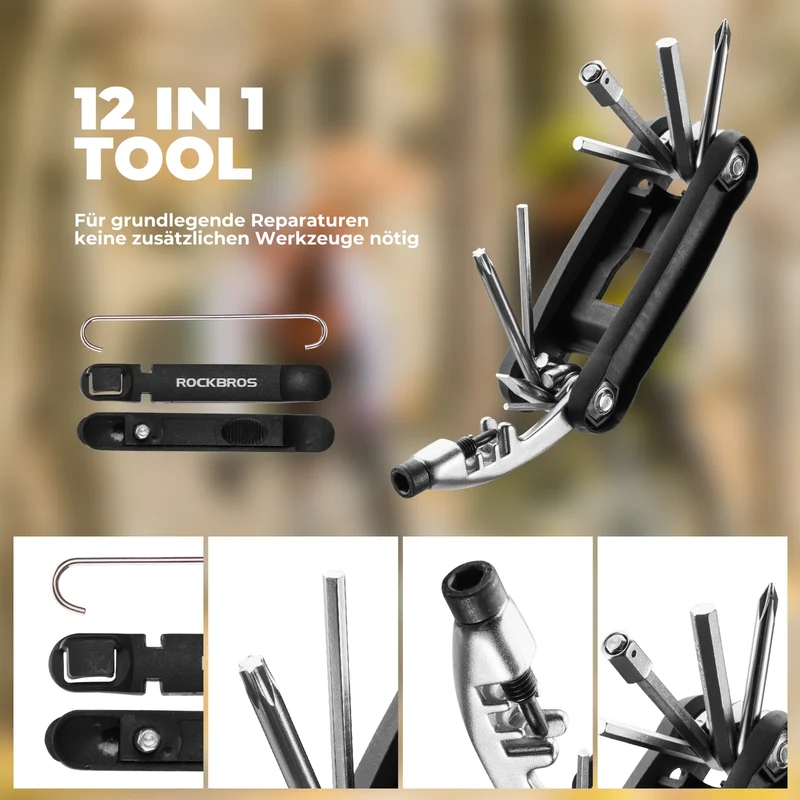 Fahrrad Multifunktionswerkzeug Flickzeug Multitools Set 12 in 1