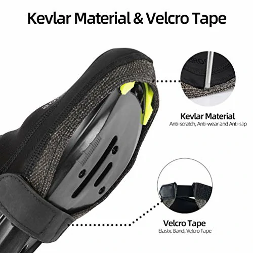 Halb Überschuhe Fahrrad Shoecover Wasserabweisend Winddicht Überzieher Schwarz (für 39-45)