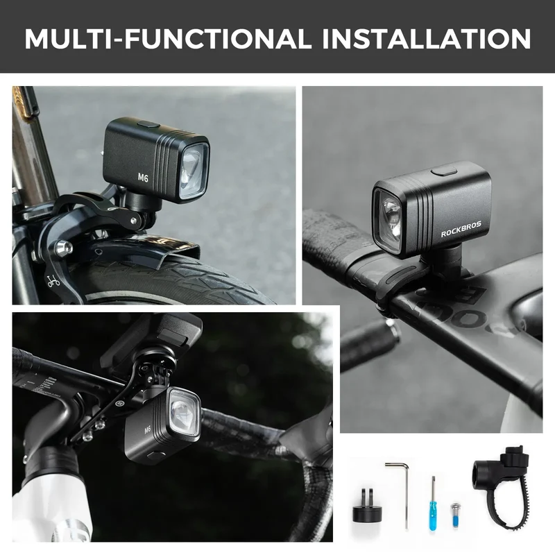M6 Handlebar Mounted Smart Bike Front Light
