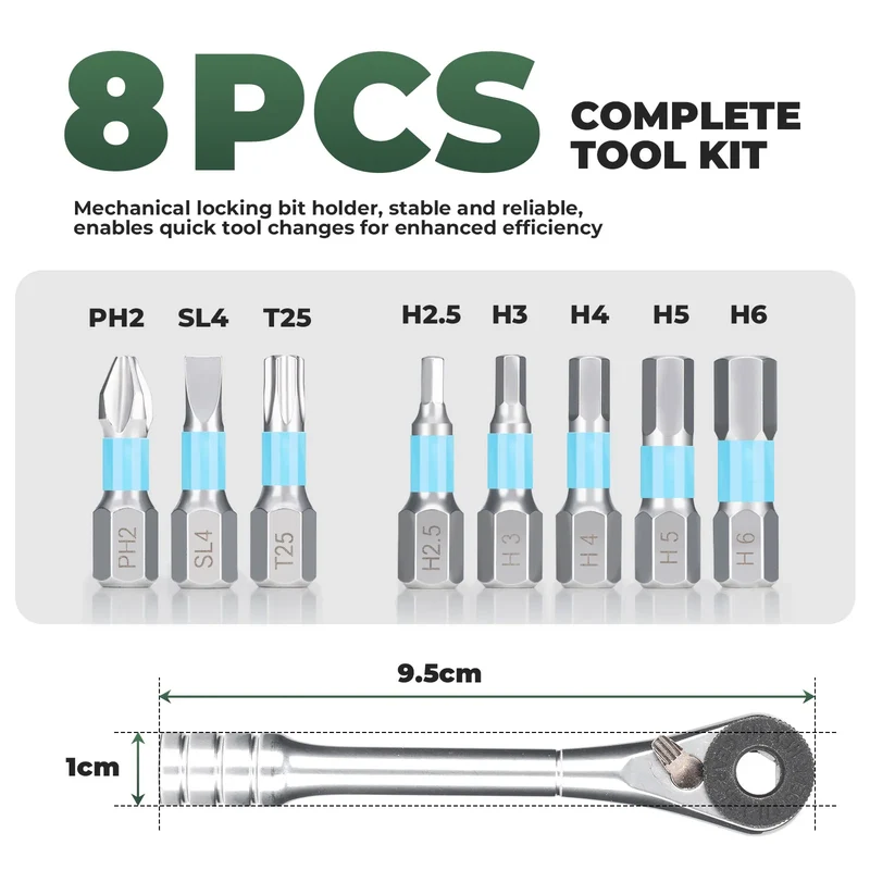 Compact Ratchet Bike Tool Kit