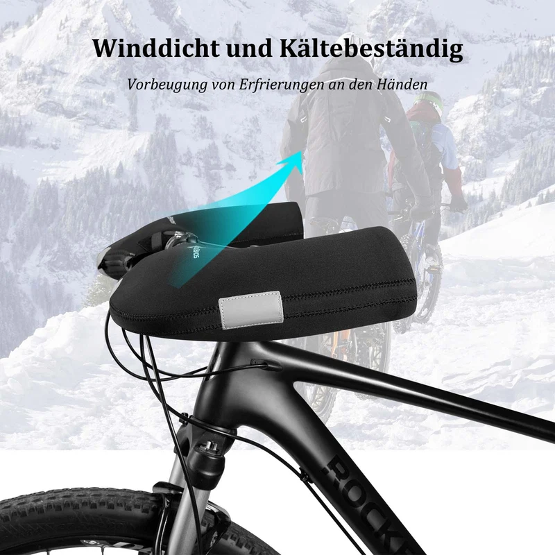ROCKBROS 겨울 Lenkerstulpen Winddicht Handschuhe Schwarz