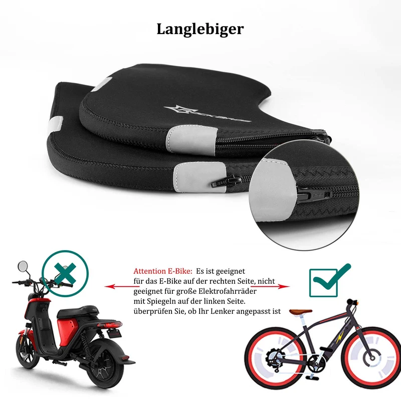 ROCKBROS 겨울 Lenkerstulpen Winddicht Handschuhe Schwarz