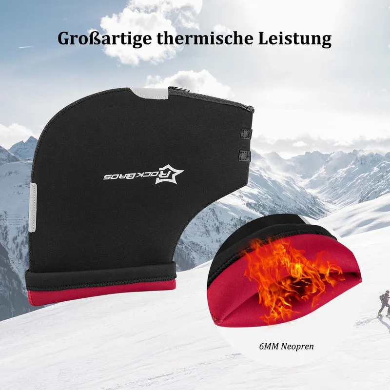 ROCKBROS 겨울 Lenkerstulpen Winddicht Handschuhe Schwarz