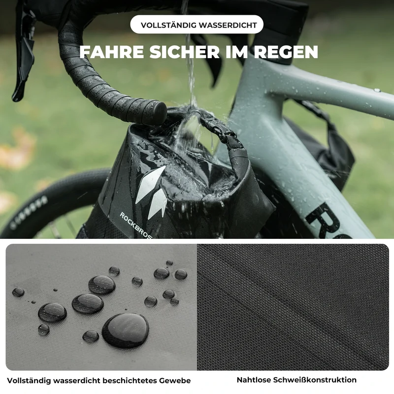 100% Wasserdichtes Gepäckträgertasche Gepäckträger für Vordergabel 7L AS-156 RideMate