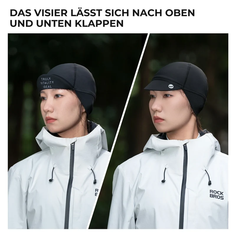 TVI Fahrradmütze Winter mit Ohrenabdeckung Damen