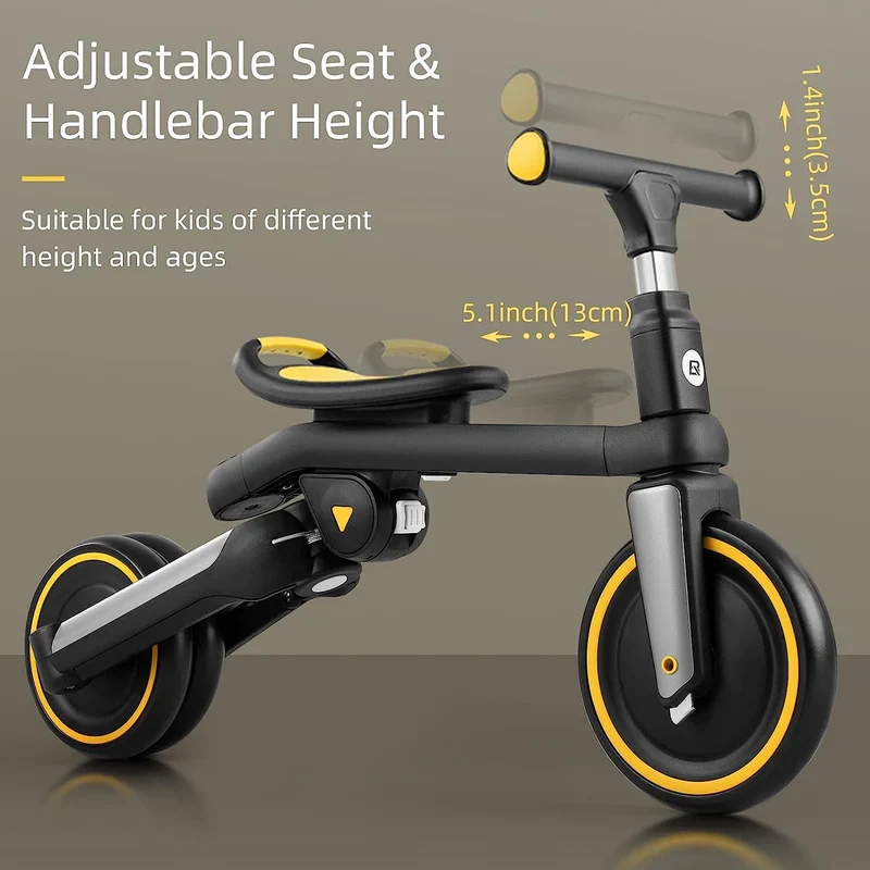 Kids 3-in-1 Tricycle with Adjustable Seat