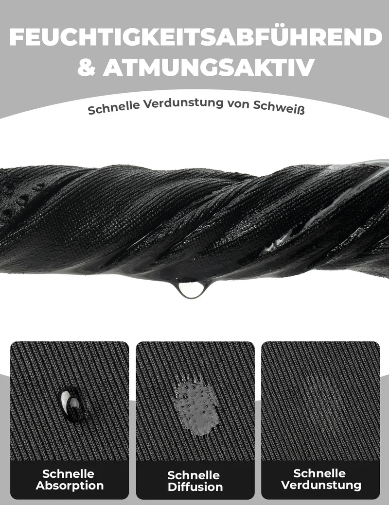 Sturmhaube Balaclava, Atmungsaktive Skimaske Schwarz-Grau