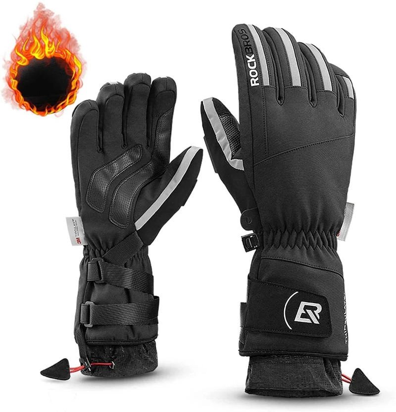 ROCKBROS Winterhandschuhe Fahrradhandschuhe Herren Winddicht M-2XL