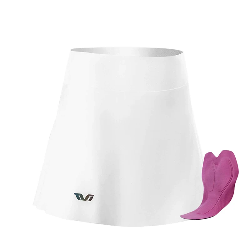 TVI Damen 2 an 1 Fahrradrock Kurze Gepolstert Radlerhose mit Tasche