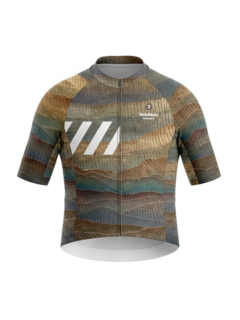 Women's Cycling Jersey Terrain Blocks