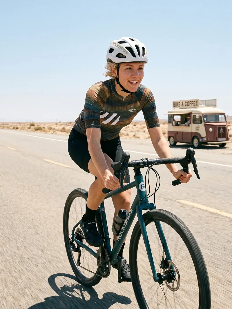 Women's Cycling Jersey Terrain Blocks