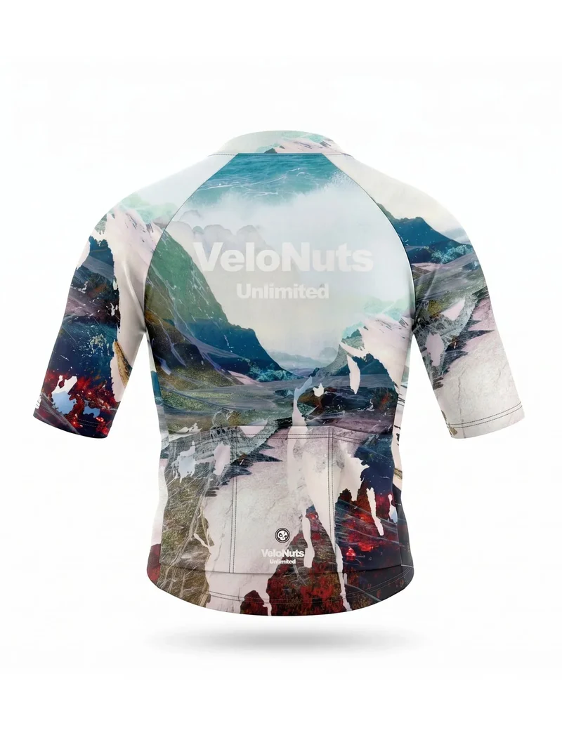 Women's Cycling Jersey Terrain Blocks