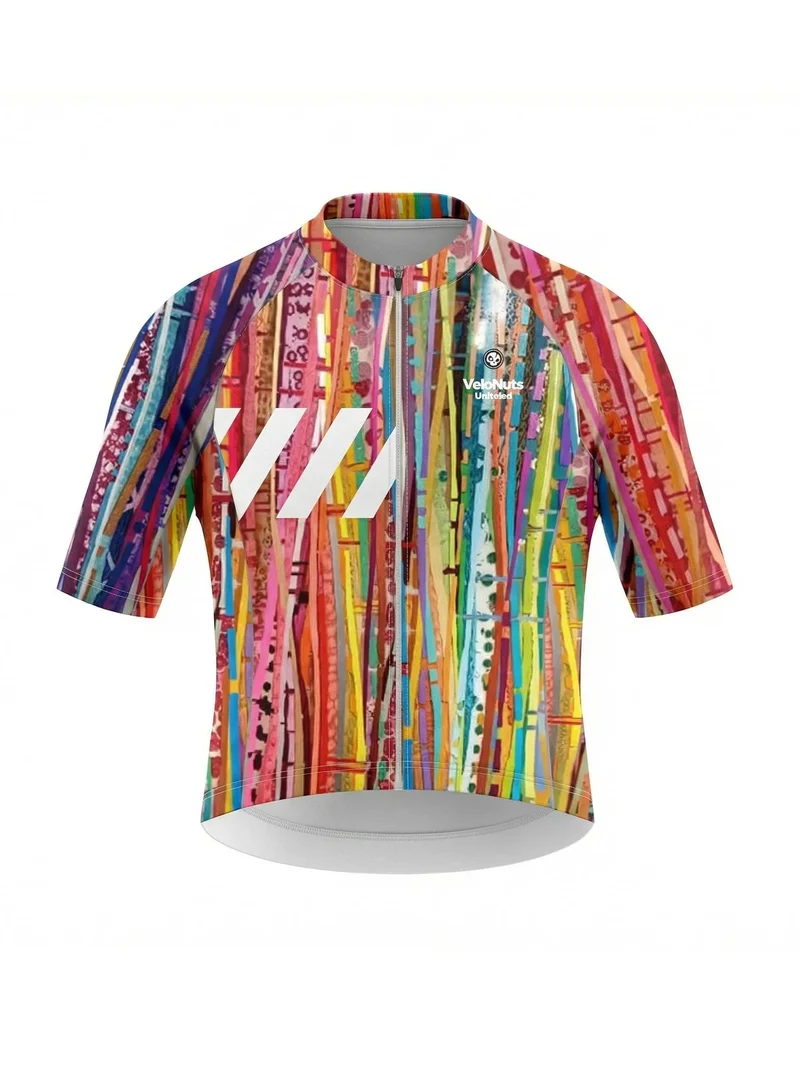Women's Cycling Jersey Terrain Blocks