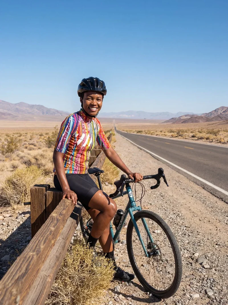 Women's Cycling Jersey Terrain Blocks