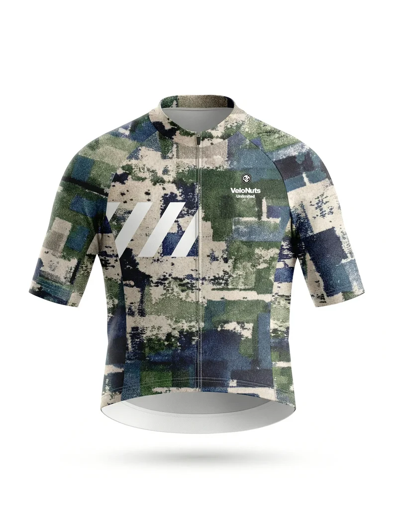 Women's Cycling Jersey Terrain Blocks
