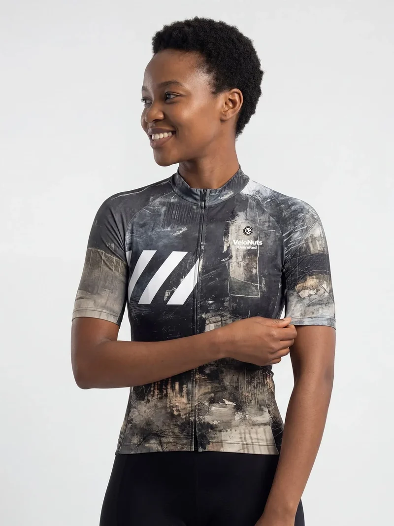 Women's Cycling Jersey Urban Camo