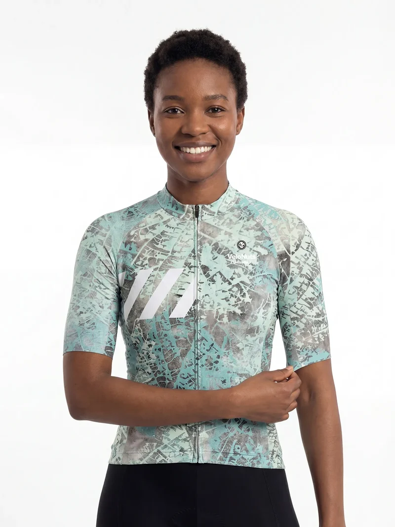 Women's Cycling Jersey Urban Camo