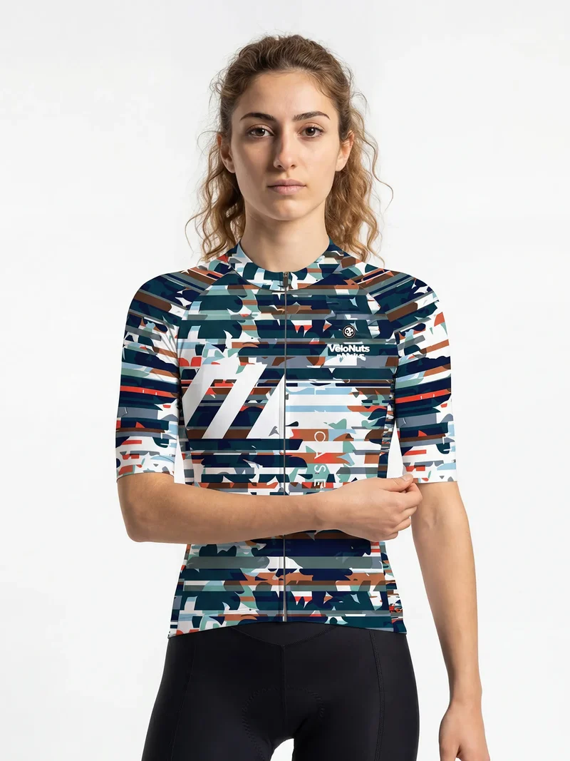Women's Cycling Jersey Urban Camo