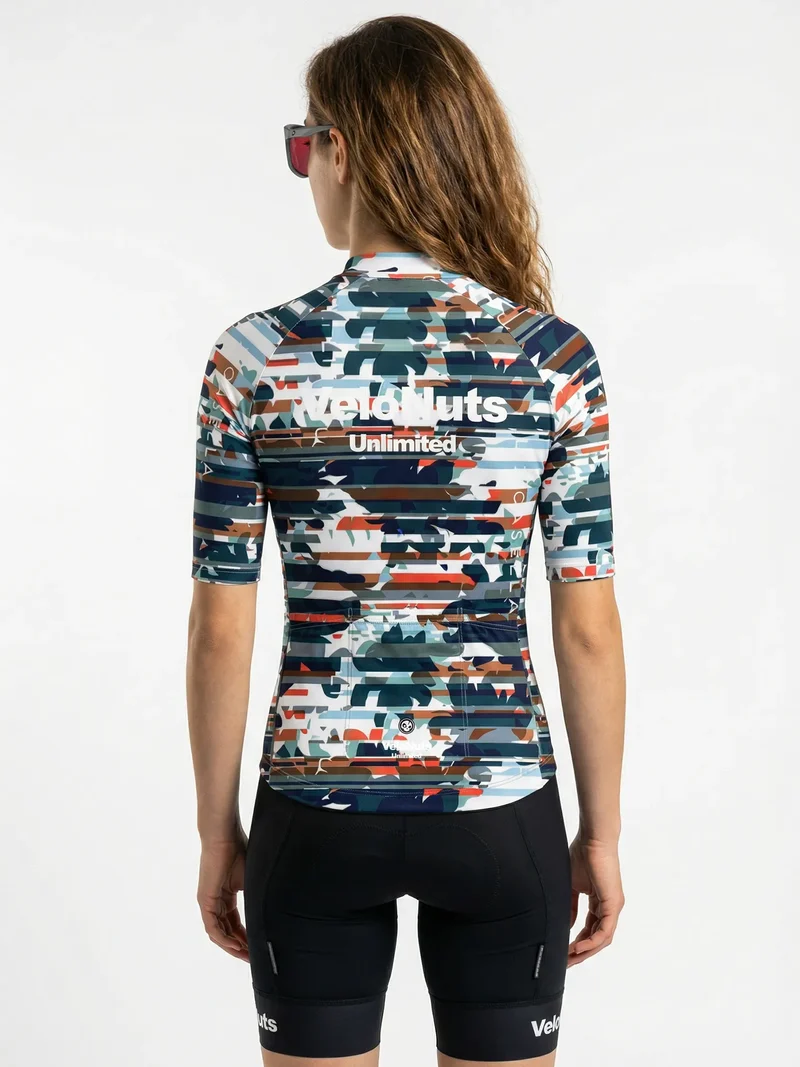 Women's Cycling Jersey Urban Camo