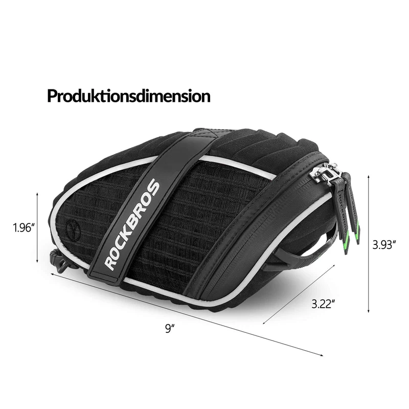 ROCKBROS Satteteltaschen Fahrradsitz Taschen mit Rücklichthalter 1L