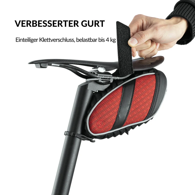 ROCKBROS Satteteltaschen Fahrradsitz Taschen mit Rücklichthalter 1L