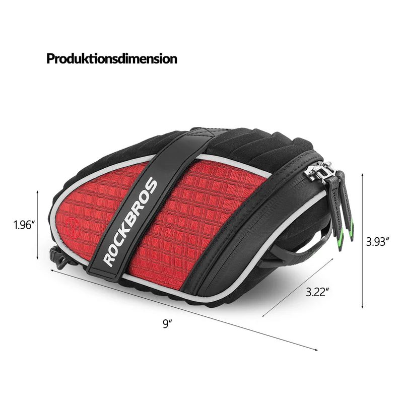 ROCKBROS Satteteltaschen Fahrradsitz Taschen mit Rücklichthalter 1L
