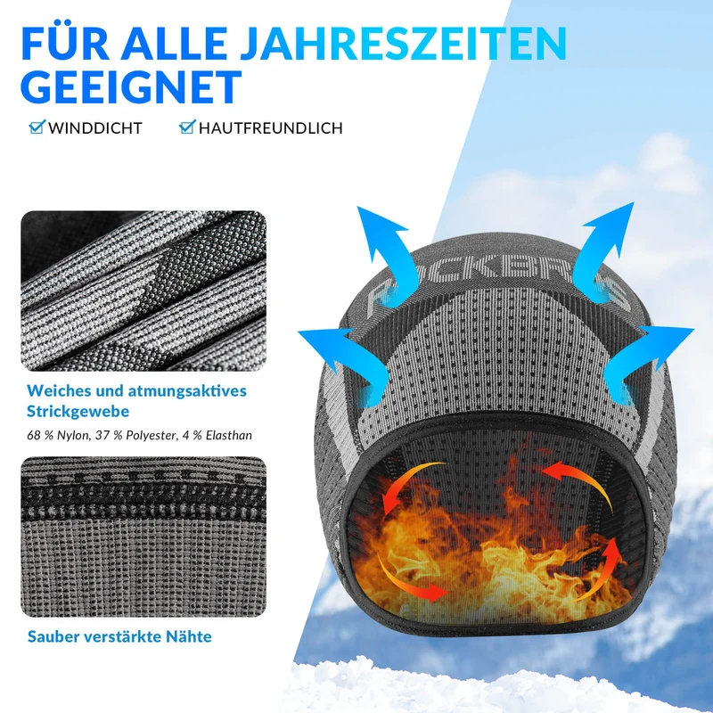 따뜻한 Fahrradmütze Atmungsaktiv Sport Funktionsmütze