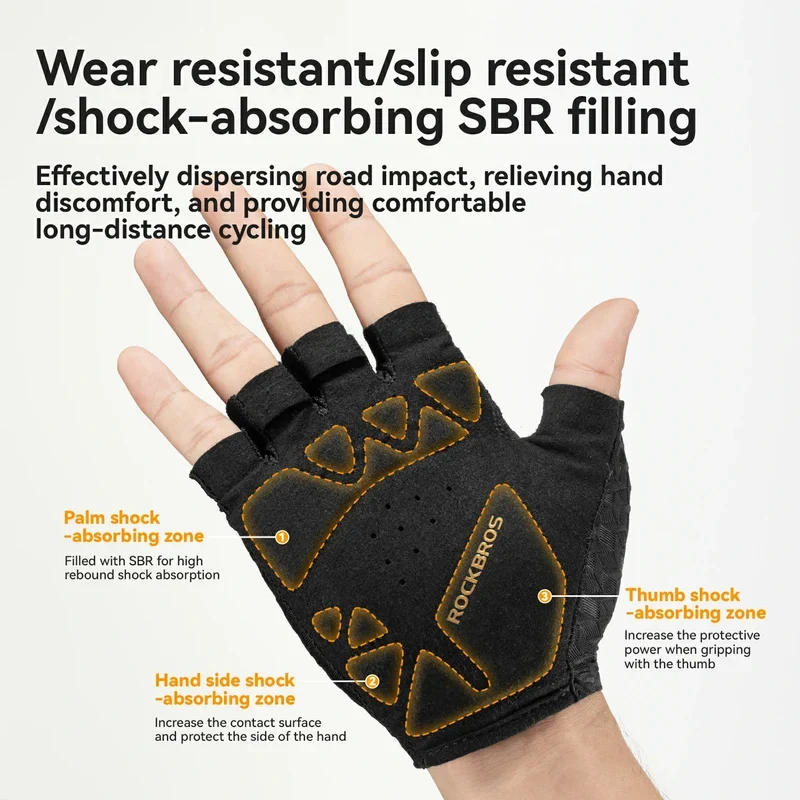 S427 Padded Half Finger Bike Gloves