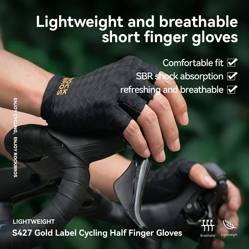 S427 Padded Half Finger Bike Gloves