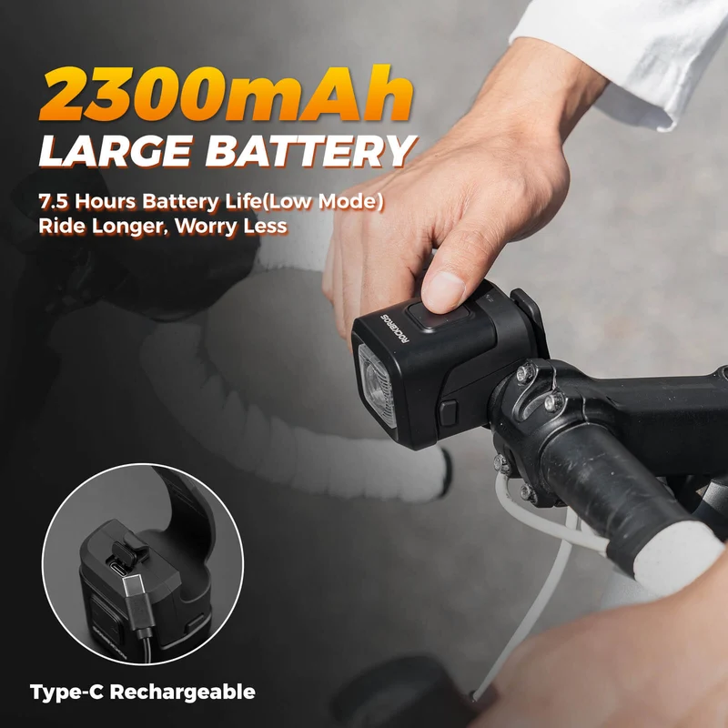2-in-1 Bike Horn & Front Light - 450lm