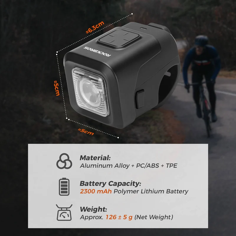 2-in-1 Bike Horn & Front Light - 450lm
