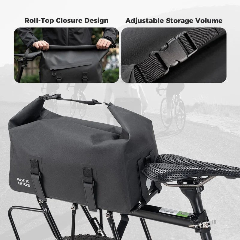 RideMate Bike Rear Rack Bag-16L